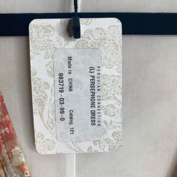 PERUVIAN CONNECTION PERSEPHONE DRESS SIZE large new with tags long sleeve jersey - Picture 4 of 5
